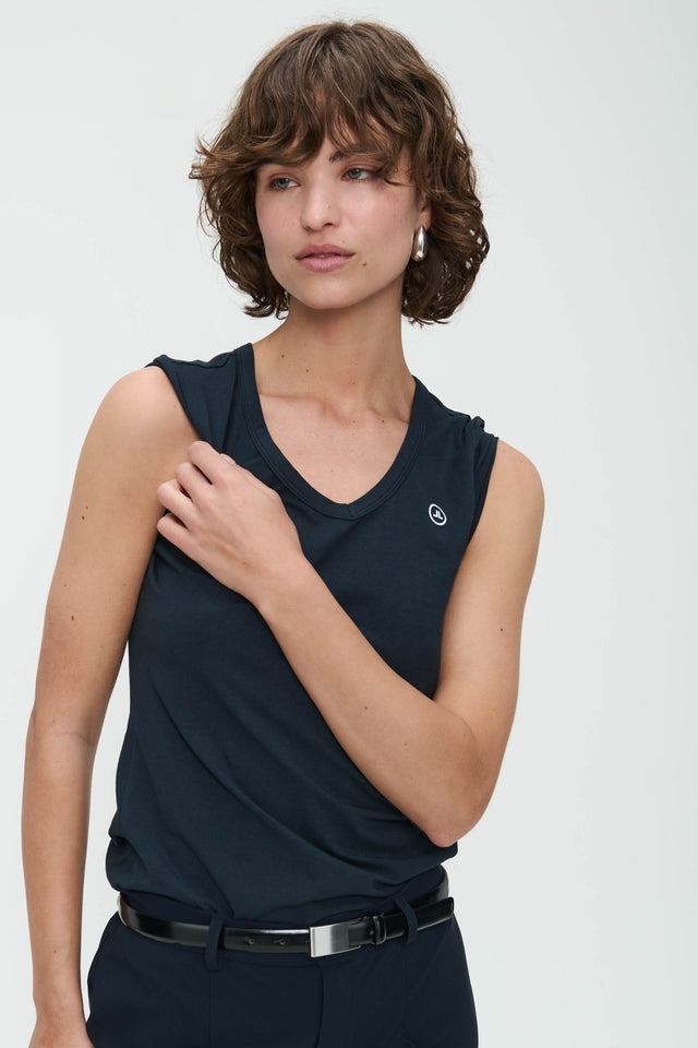T shirt V Neck Easy Wear Organic Cotton T shirt V Neck Easy Wear Organic Cotton | Blue