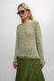 Jacquard cotton pullover 9060 | Green