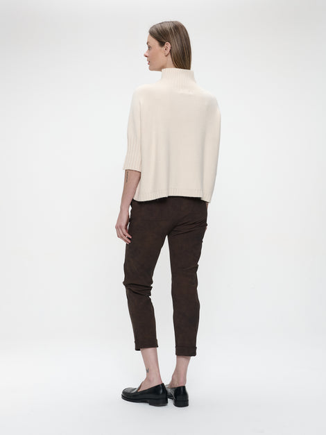 Pullover gold print NB2404 | Beige Gold