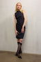 Verena stretch technical jersey dress | Black
