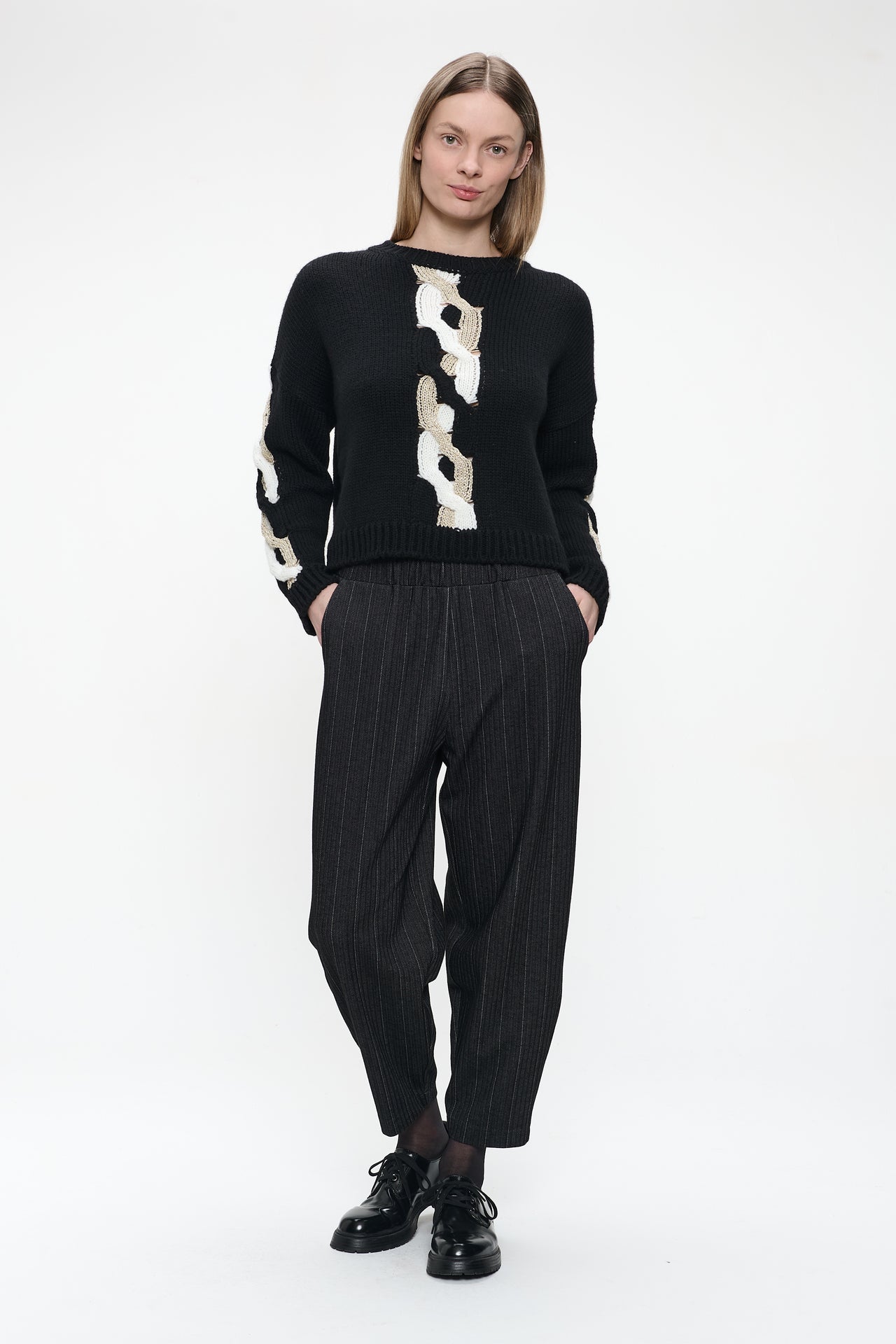 Bortolo viscose elastane pants Bortolo viscose elastane pants | Black