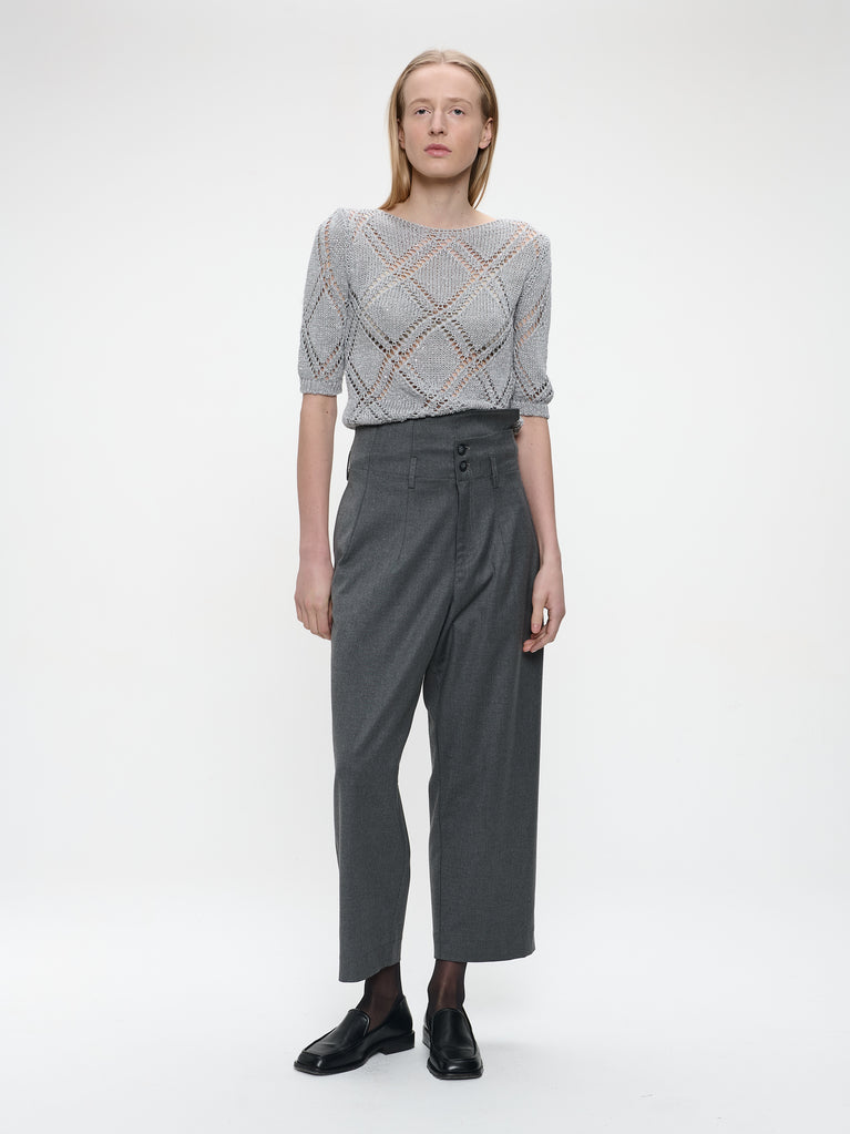 Openwork top with sequins 9040 | Silver