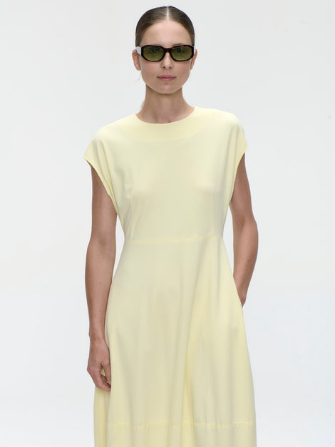 Melva dress technical jersey | Yellow