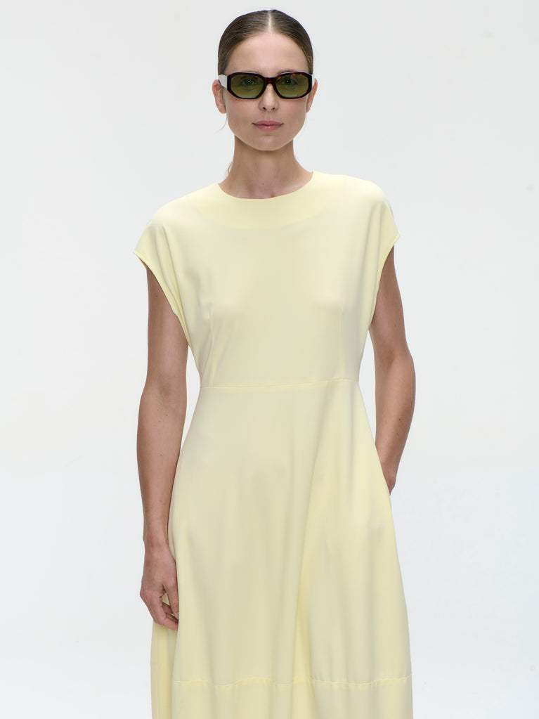 Melva dress technical jersey | Yellow