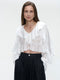 Saby ruffled viscose blouse | White