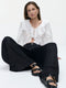 Takara linen mix pants | Black