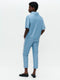 Lena eco-leather pants | Light Blue