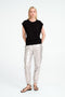 Maria stretch viscose logo top | Black