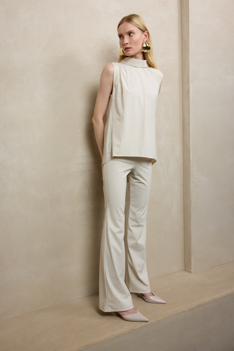 Eliya stretch technical jersey pants | Light Sand