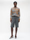 Pullover shiny inlay H25171 | Cognac