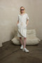 Evi dress stretch technical jersey | Light Sand
