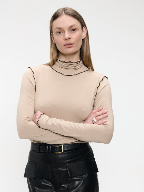 Janice viscose top | Capuccino