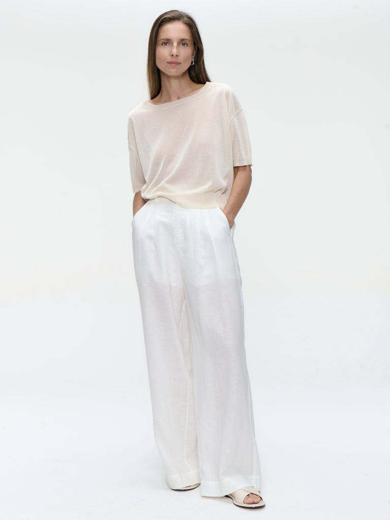 Hamako linnen mix pants | Off White