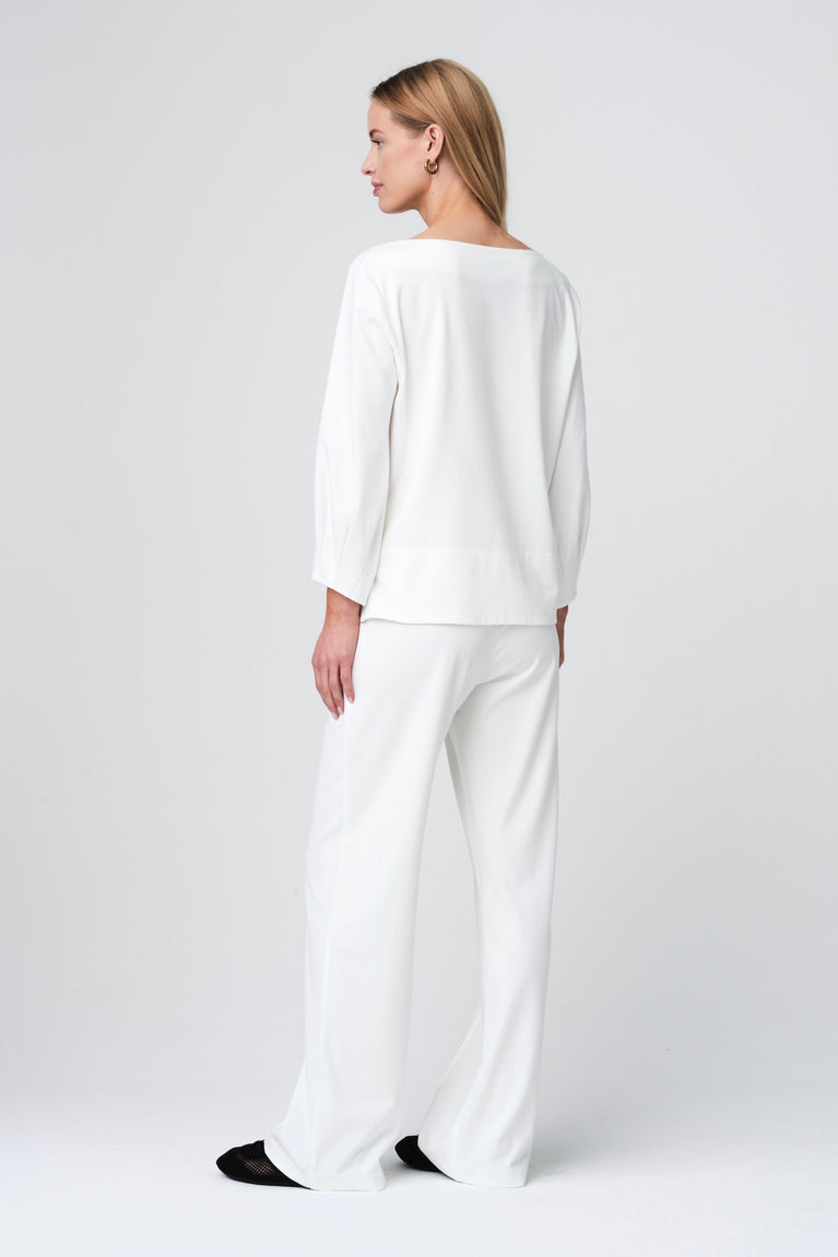 Adelia blouse soft Punto Milano jersey | Panna