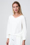 Adelia blouse soft Punto Milano jersey | Panna