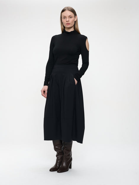 Heide skirt technical jersey | Black