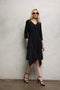 Caro LS stretch technical jersey dress | Black
