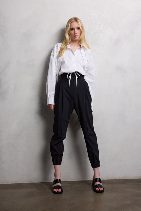 Lori stretch technical jersey pants | Black