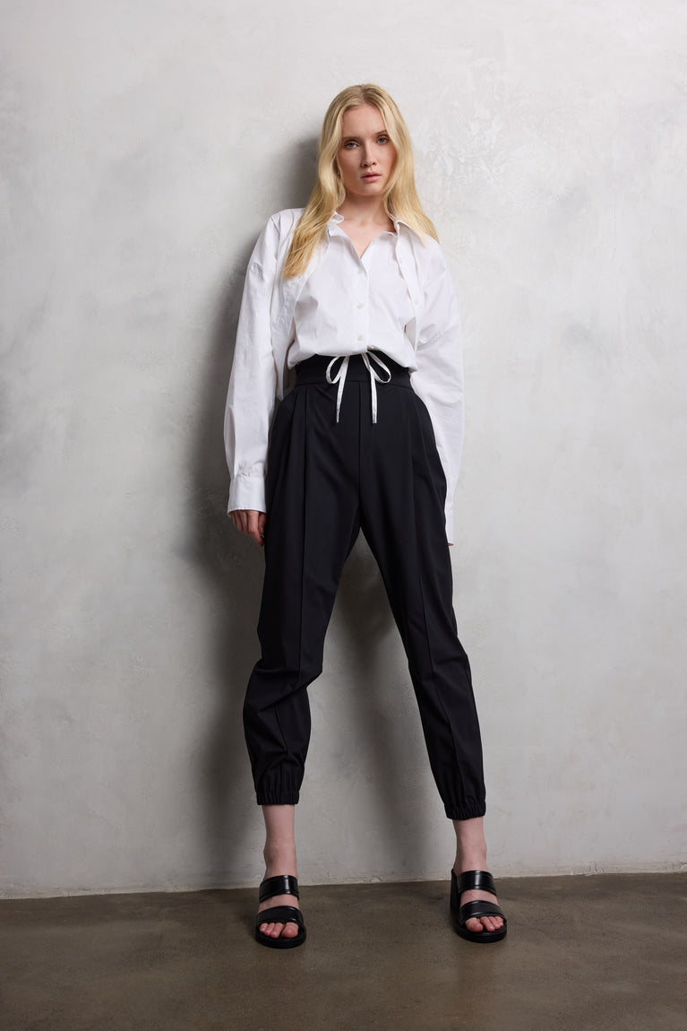 Lori stretch technical jersey pants | Black
