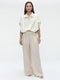 Hamako linnen mix pants | Beige