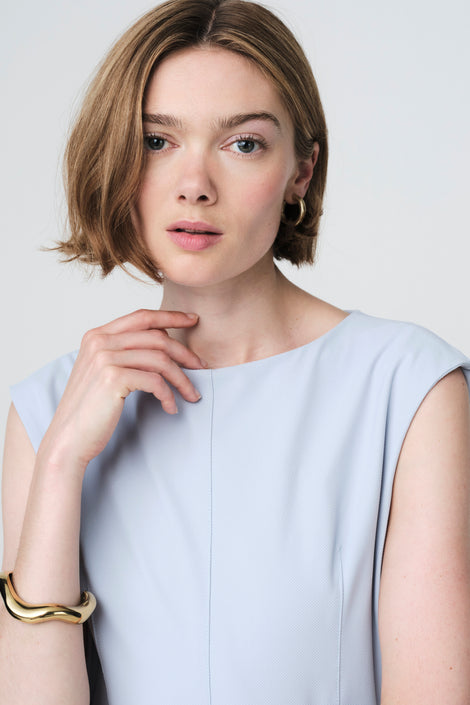 Ricarda structure tech jersey dress | Light Blue