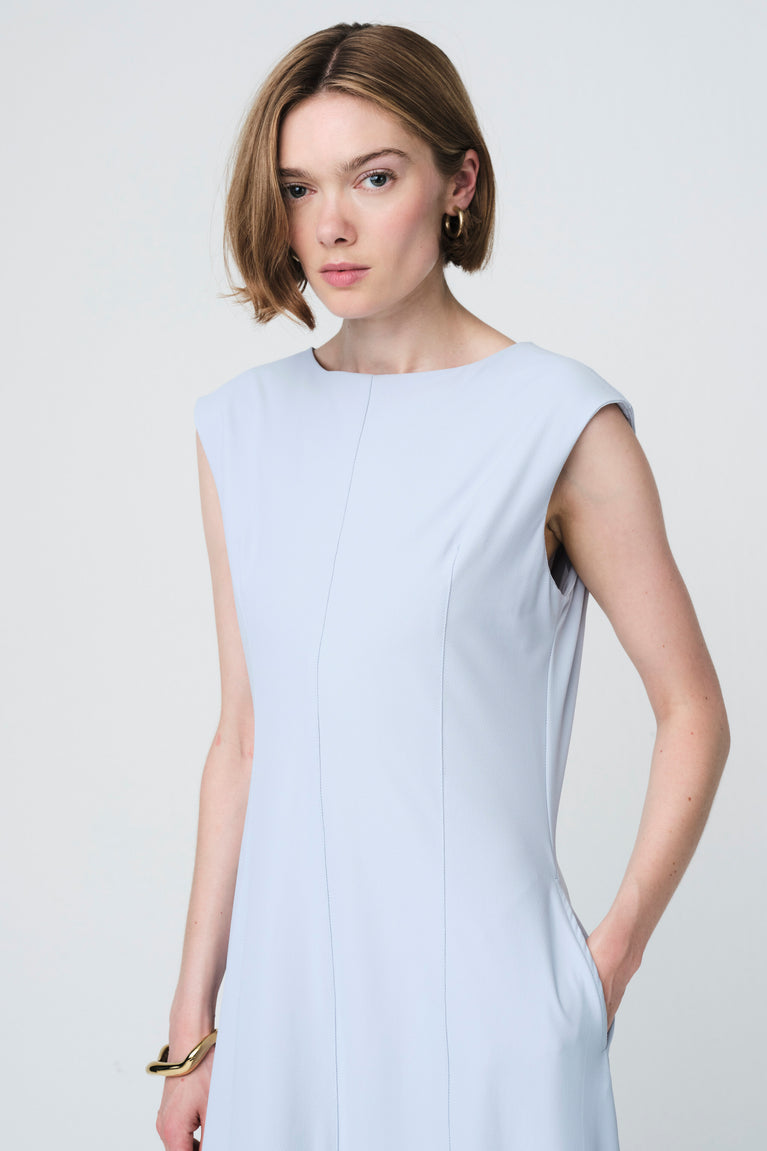 Ricarda structure tech jersey dress | Light Blue