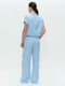 AvalonN shiny viscose pants | Light Blue