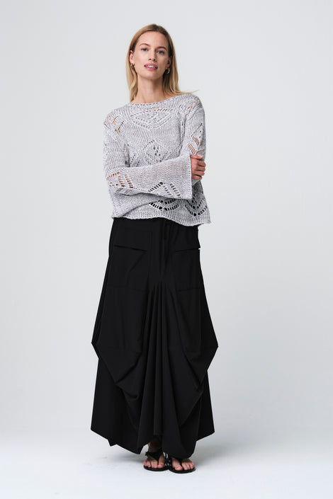 Nell skirt technical jersey | Black