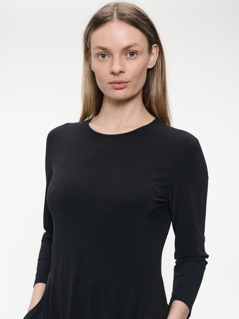 Denise dress technical jersey | Black