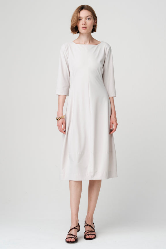 Asola structure tech jersey dress | Sand
