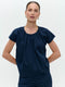Papavero cotton top | Blue denim