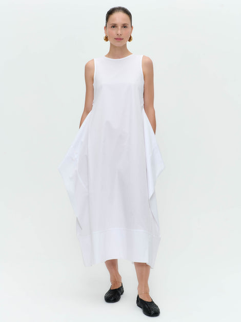 Poplin dress T747 | White