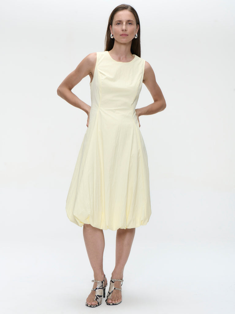 Satomi taffeta dress | Yellow