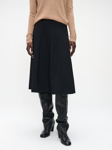 Mishele heavy tech jersey skirt | Black