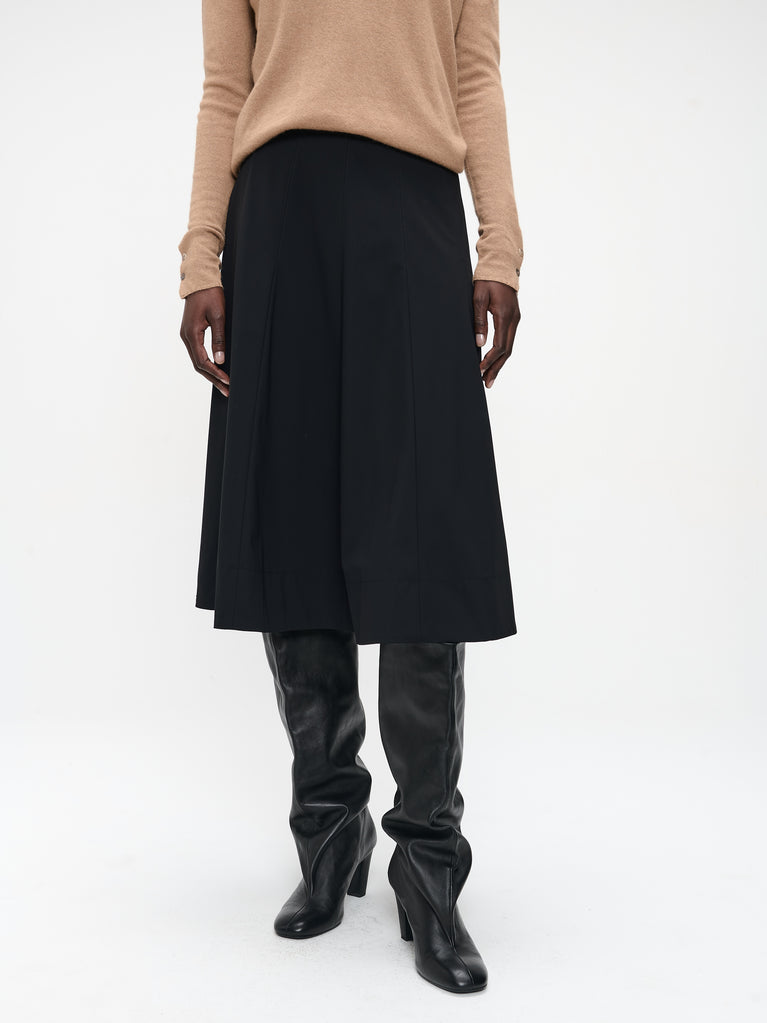 Mishele heavy tech jersey skirt | Black