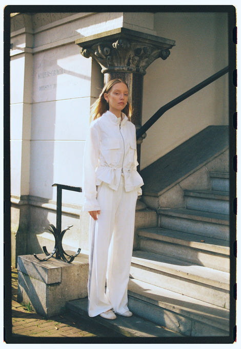 Lucifero pants soft Punto Milano jersey | Panna