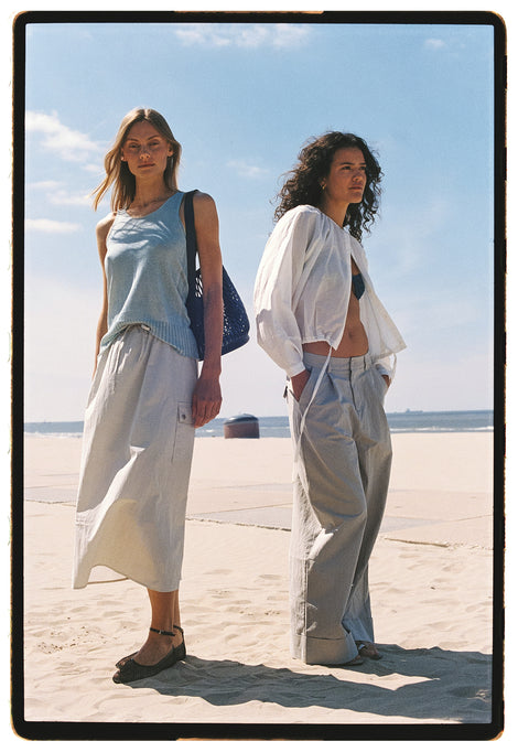 Oki cotton skirt | Light Grey