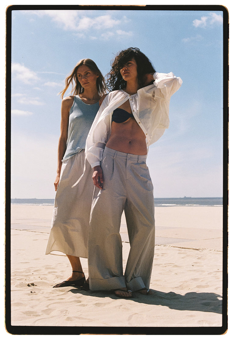 Valentino cotton dyed top | Pastel Blue