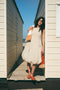 Satomi taffeta dress | Beige