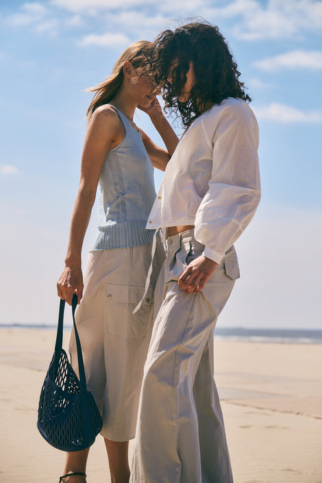Valentino cotton dyed top | Pastel Blue