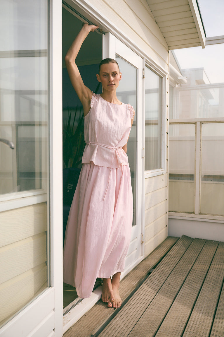 Masako viscose mix top | Pink