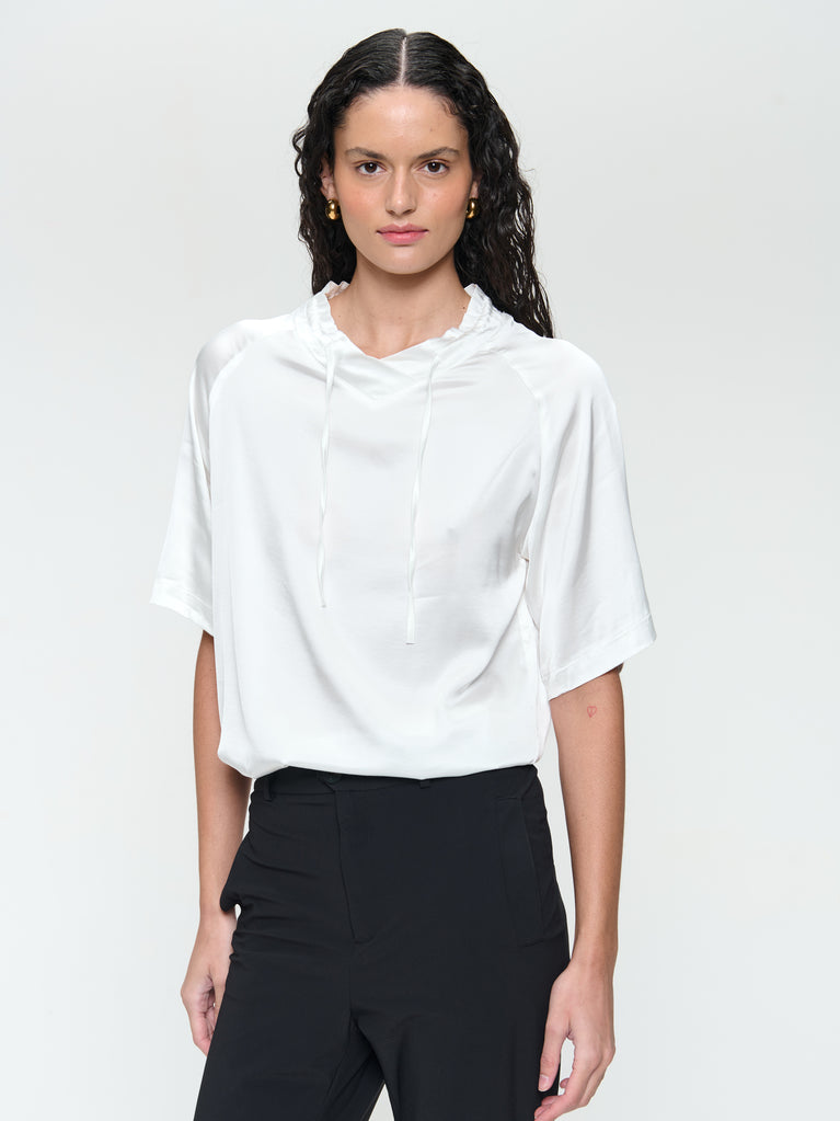 Gia stretch viscose top | Off White