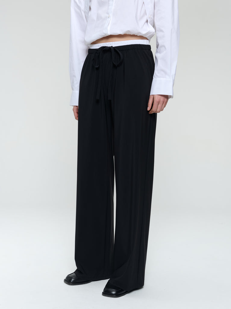 Antiny stretch technical jersey pants | Black