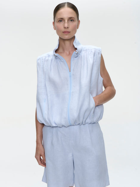 Rin linnen vest | Light blue