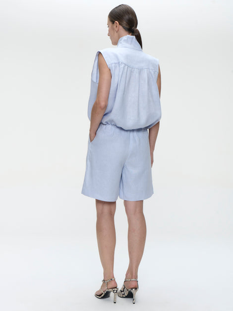 Rin linnen vest | Light blue