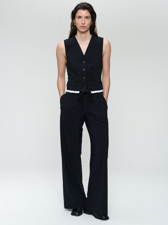 Antiny stretch technical jersey pants | Black
