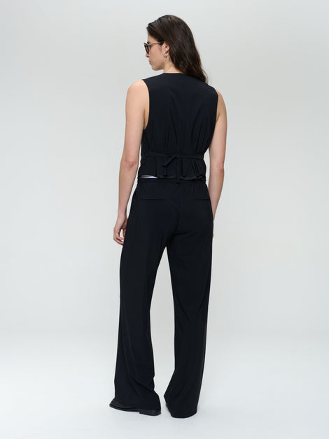 Antiny stretch technical jersey pants | Black