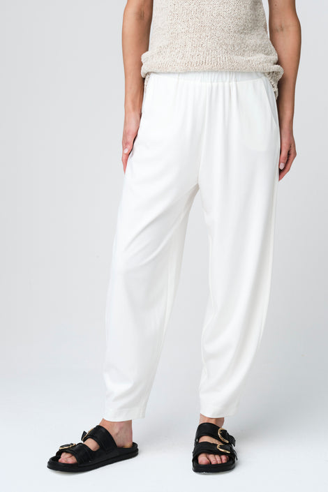 Fagiolo pants soft Punto Milano jersey | Panna