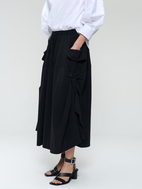 Rai stretch technical jersey skirt | Black