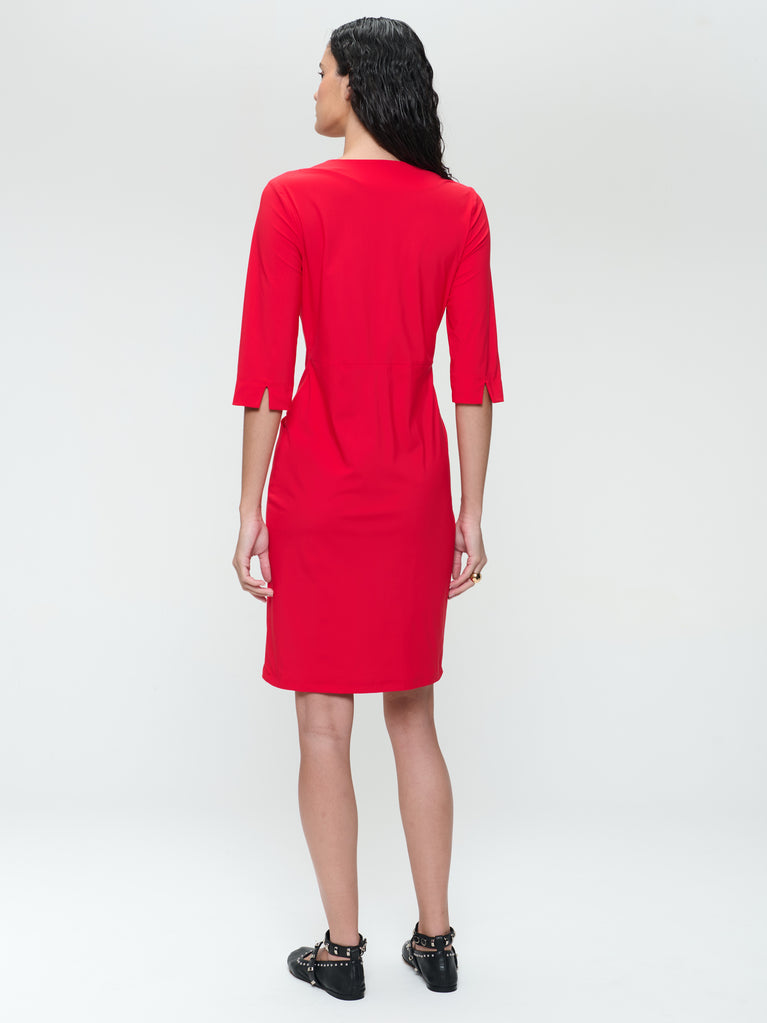 Martinas stretch technical jersey dress | Red